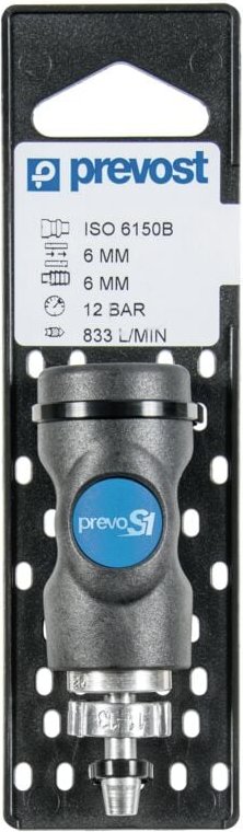 Schlauchkupplung mit Flügelschelle 1517 - Ø8 mm - isi 061808CP - Prevost