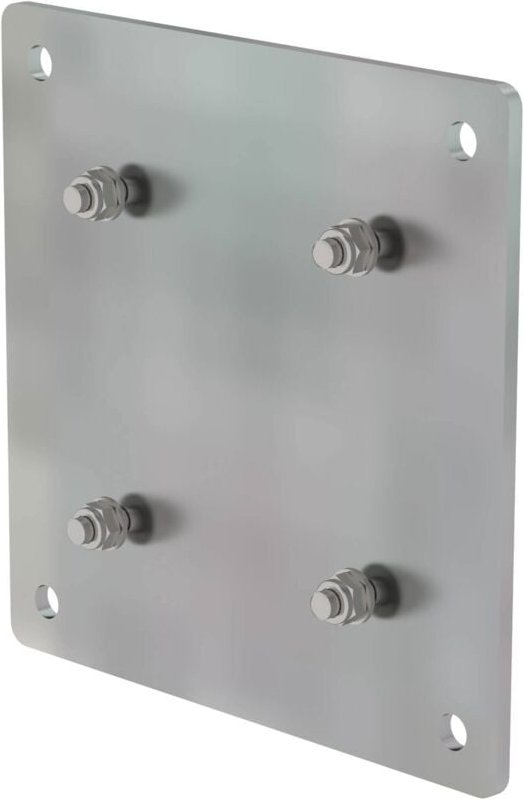 Adapterplatte Stahl feuerverzinkt 300 x 300 x 8 mm - 060947 - Günzburger Steigtechnik