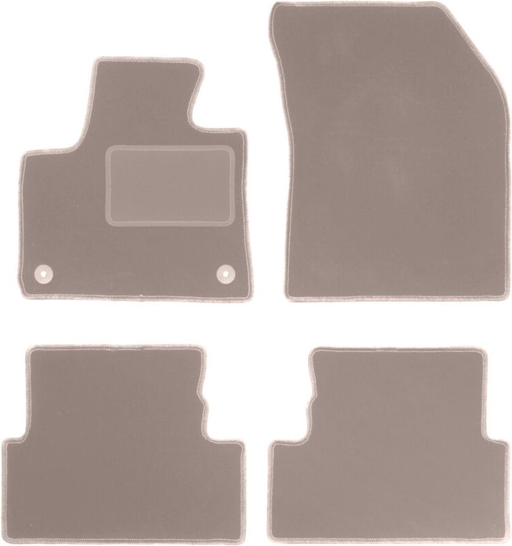 Beige Veloursmatten für: Peugeot 5008 II Crossover (2017-)