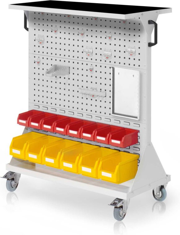 Kappes RasterMobil® mobiler Arbeitsplatzschrank Größe 3 1270x1000x500mm 37-teilig mit Auflageboden inkl. Riffelgummimatt...