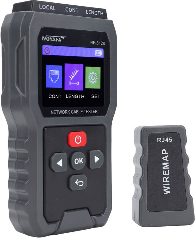 Ej.Life PoE Spannungs- und Stromtester mit LCD Kabeltester mit POE-Funktion, Netzwerkkabeltester Tragbarer Netzwerkteste...