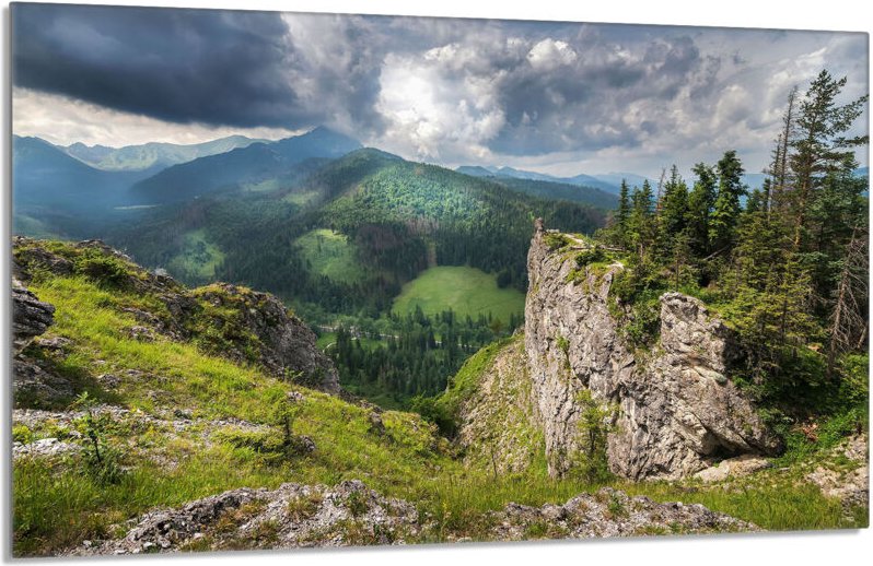 Glasschutzplatte für den Herd 80x52 Berge