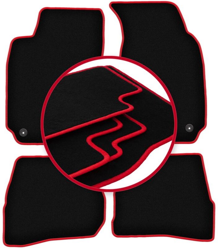 CARLUX-RED Autofußmatten für: Volkswagen Passat B5 FL Limousine, Kombi, Variant (2000-2005)