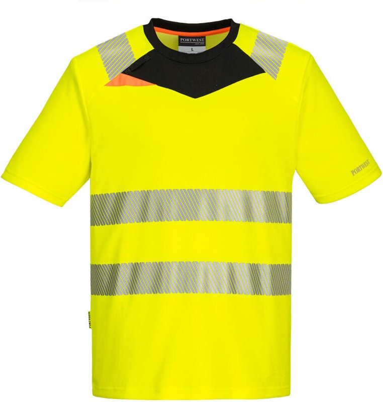 Hochsichtbares T-Shirt S/S DX4 Gelb/Schwarz 4XL