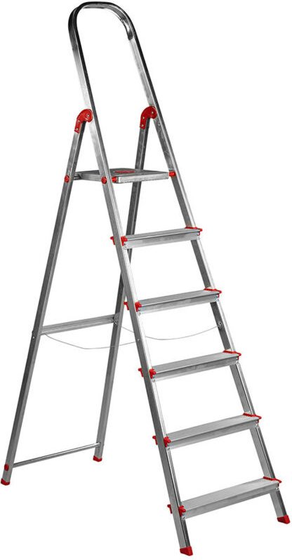 „Einzigartige“ 6-Stufen-Leiter (122 cm Höhe bis zur Plattform und 150 kg maximale Belastung) mit AENOR-Zertifizierung