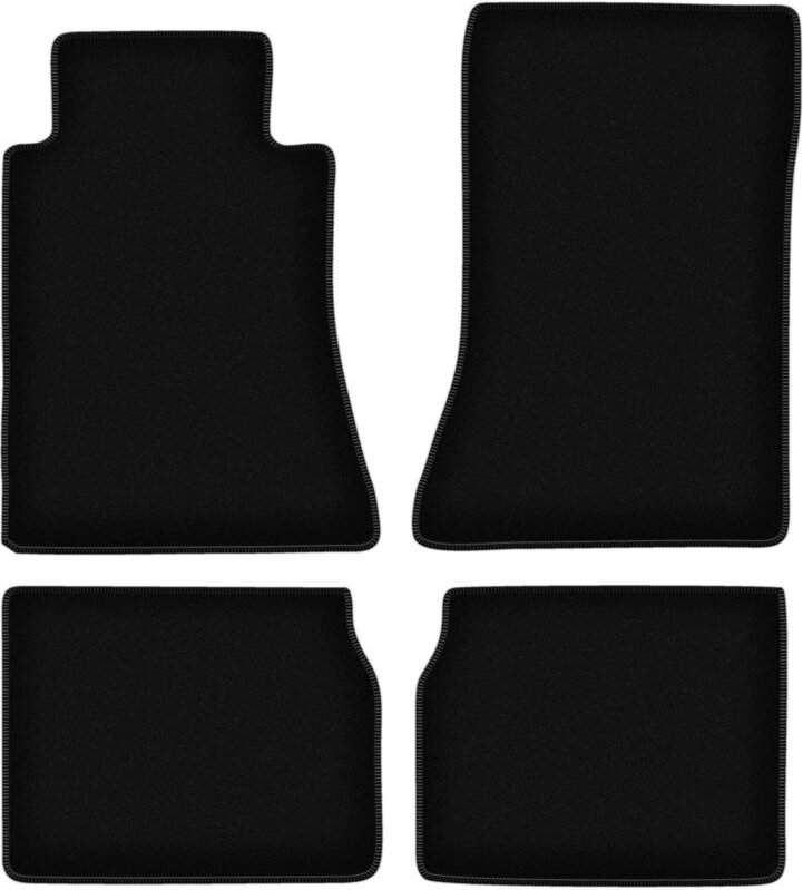 BASIC schwarze Veloursmatten für: Mercedes E W124 Limousine, Kombi (1984-1997)