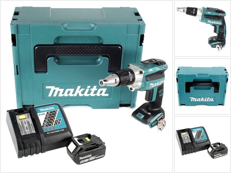 Thumbnail - Dfs 250 RT1J Akku Trockenbauschrauber 18 v Brushless + 1x Akku 5,0 Ah + Ladegerät + Makpac - Makita