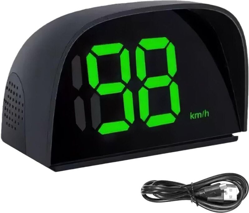 Auto HUD Digitaler Tachometer mit USB, Universal KM/H LED 360° Smart Geschwindigkeitsanzeige GPS-Bildschirm, Head-Up-Dis...