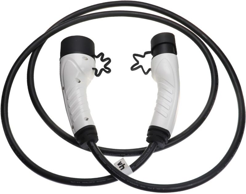 vhbw Ladekabel Typ 2 zu Typ 2 kompatibel mit Porsche Taycan, Panamera PHEV Elektroauto, 1-phasig, 16 A, 3,5 kW, 3 m
