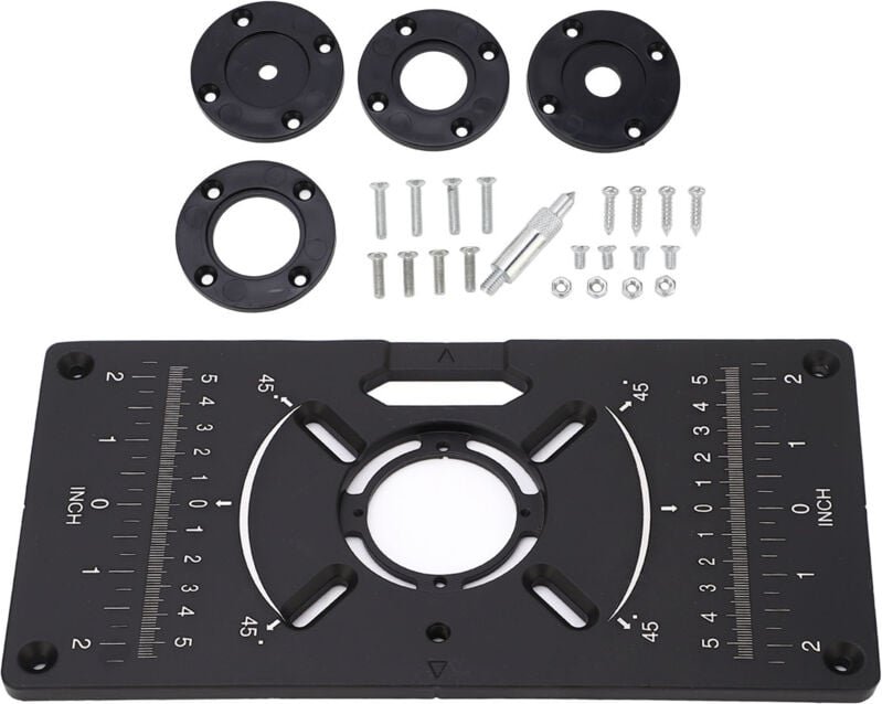 Thumbnail - Routerplatte Aluminiumlegierung Tisch Einsatz Trimmmaschine Flip -Board schwarz - Eosnow