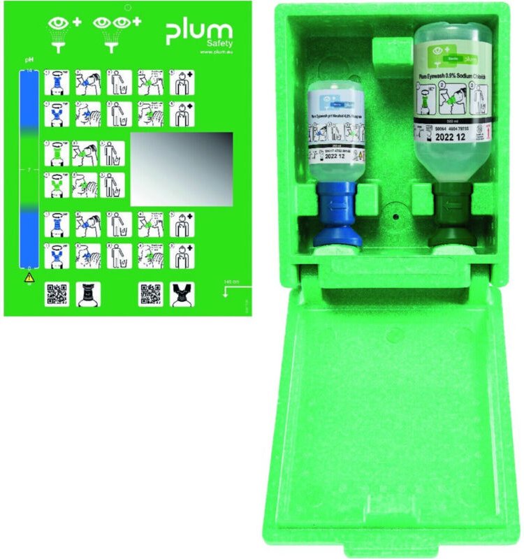 Plum - Augennotfallstation inkl. 2 Fl(500ml,200ml),Wandbox