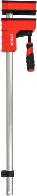 Korpuszwinge, 600 mm Spannweite, 95 mm Ausladung, 6000 n Spannkraft, aus duktilem Gusseisen, Spannwerk - Stier