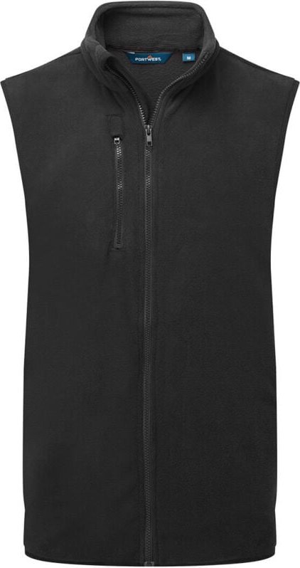 Schwarzer Fleece-Weste S