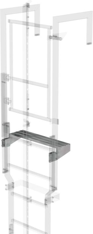 Ausstiegstritt Stahl-verzinkt 620 mm Spaltbreite 200 mm - 063973 - Günzburger Steigtechnik