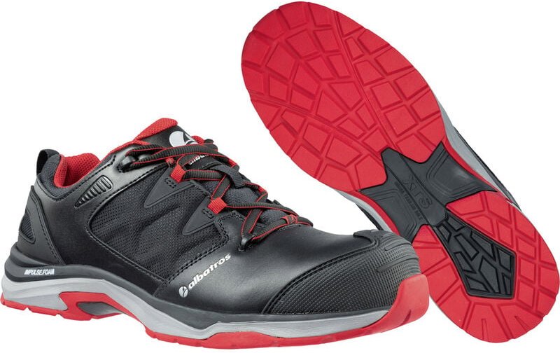 Albatros - ultratrail black low 646200-44 esd Sicherheitsschuh S3 Schuhgröße (eu): 44 Schwarz, Rot 1 p
