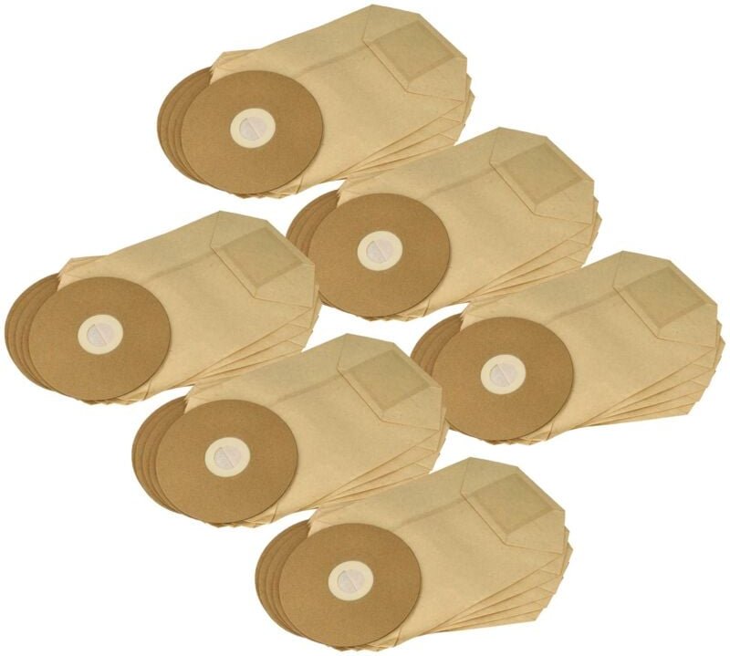 vhbw 30x Staubbeutel Ersatz für Cleancraft 7013353 für Staubsauger - 22cm x 19cm braun