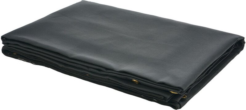 Muldenkipper-Netzplane, 6 x 14 Fuß, PVC-beschichtete, schwarze, strapazierfähige Abdeckung mit 5,5 Zoll großer, 18 oz sc...