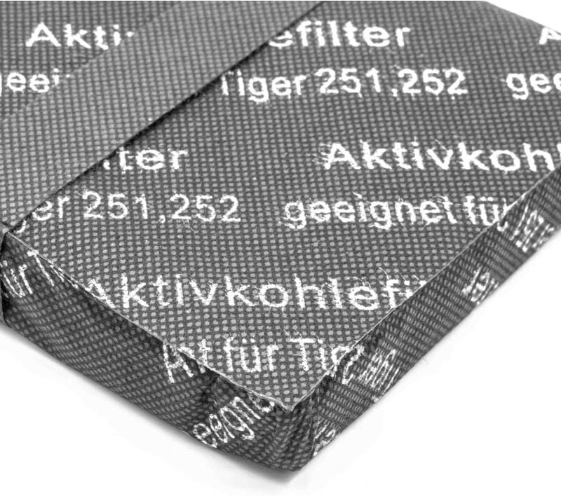 2x Aktivkohlefilter kompatibel mit Vorwerk Tiger 250, 251, 252, 260 Staubsauger - Filterset, Schwarz - Vhbw