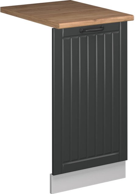 Vicco - Geschirrspülblende Fame-Line, Anthrazit Landhaus, 45 cm , ap Eiche