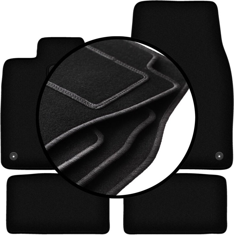 Komplettset Veloursmatten für: Porsche Taycan Limousine (2020-)