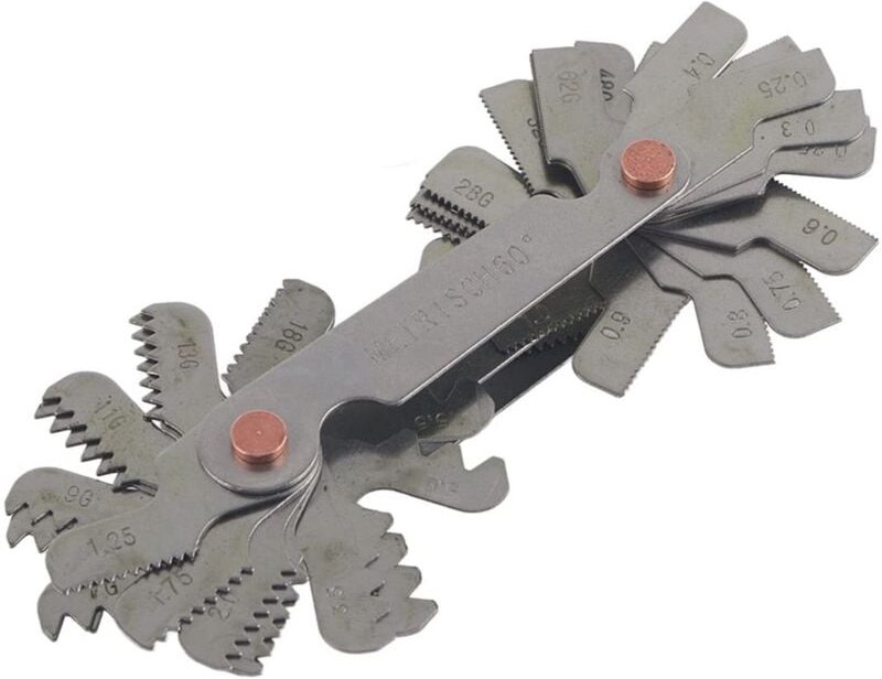 Gewindesteigungslehre, 52-teiliges Gewindesteigungslehre aus Edelstahl, 60- und 55-Grad-Schraubensteigungsmesswerkzeug (...