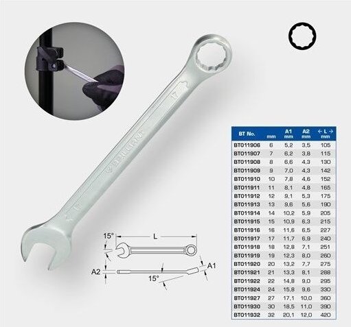 Brilliant Tools - BT011922 Ring-Maulschlüssel, 22mm