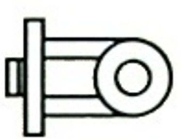 Öse für Wandpaneel (Nylon - Ø 8 mm) Outifrance