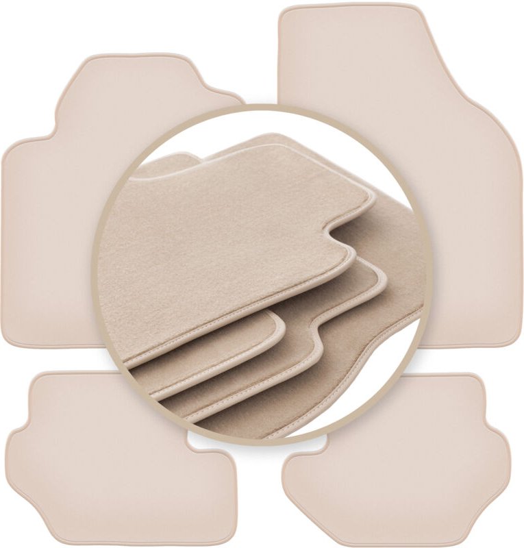 Beige PREMIUM-Matten für: Ford Fiesta MK5 Fließheck 1999-2002