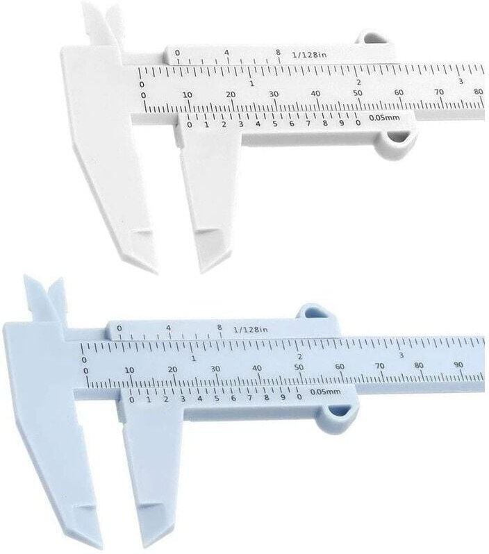 SNQ - 6 Zoll 150 mm Mini-Messschieber aus Kunststoff, Messschieber mit Doppelskala, Messwerkzeug für Holzbearbeitung, St...