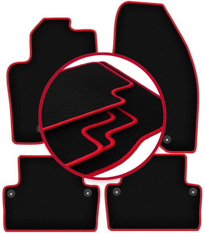 CARLUX-RED Auto-Fußmatten für: Volvo XC70 II Kombi (2000-2007)