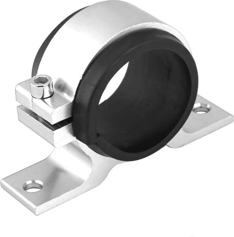 Memkey - 50-mm-Kraftstoffpumpen-Montagehalterung aus Aluminiumlegierung, Einzelfilter-Montagesockel (Silber)