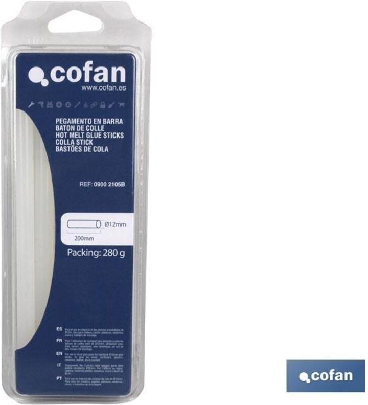 Heißkleber-Blister Ø12/200mm Transp. 280g.