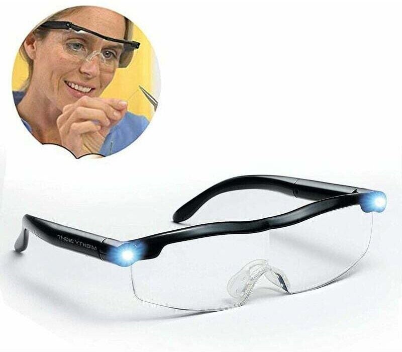 Lesebrille – Lupe mit LED-Licht, 160 % Vergrößerung, zum Lesen, für alle Präzisionsarbeiten, Nähen, Reparaturen, Uhren u...