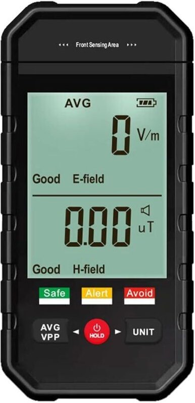 Geigerzähler, Strahlungsdetektor für elektromagnetische Felder mit hintergrundbeleuchtetem LCD-Display, automatischem Al...