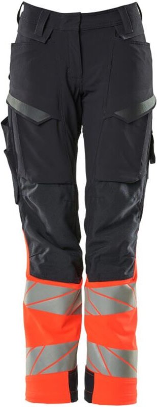 Hose mit Knietaschen 19178-511-10222 Gr. 76C46 schwarzblau/hi-vis rot - Mascot