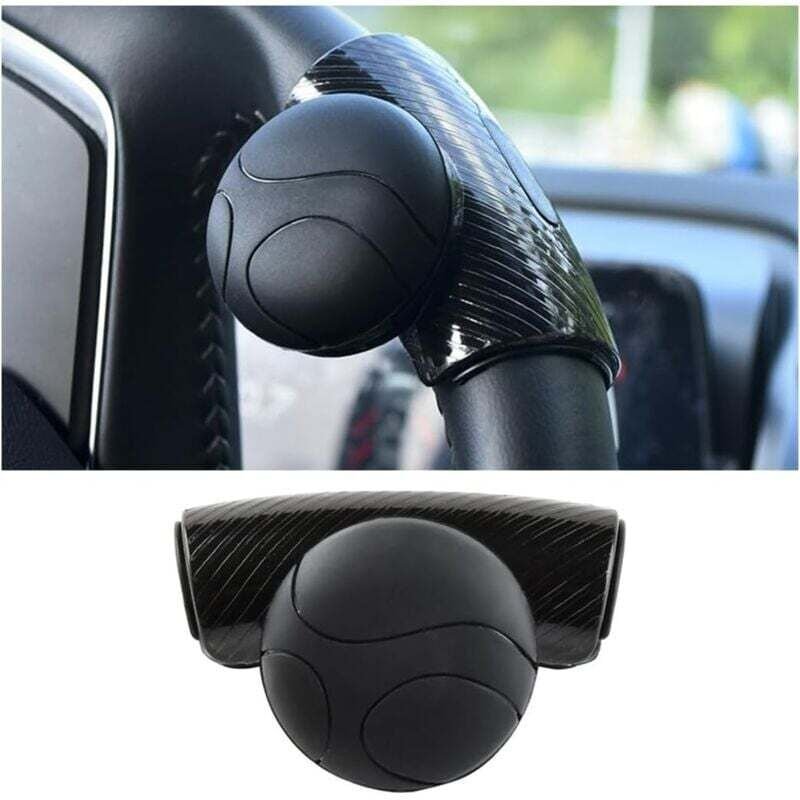 (Schwarz) Auto-Lenkradknopf, universeller Lenkraddrehknopf aus Silikon, 360° drehbarer Lenkrad-Booster-Knopf, geeignet f...
