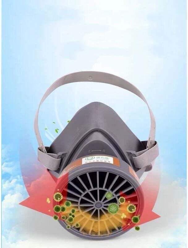 Rauchgasmaske, Atemschutzmaske zum Lackieren, Schweißen, giftige chemische Gase, Aktivkohle-Staubfilter
