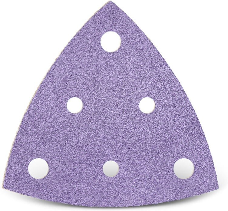 Purple hd Klett-Schleifblätter, 82 mm, 6-Loch, f. Deltaschleifer, Keramik-Mix (50 Stk.) K120 - Menzer