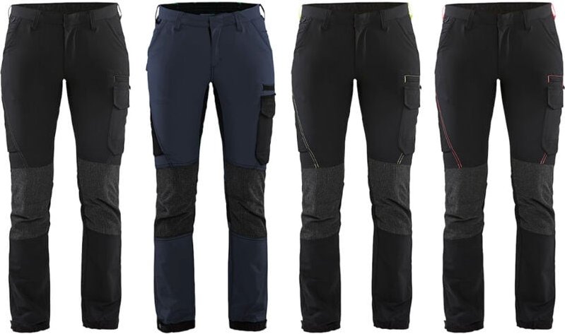 Blaklader - 7122 Service Stretch 4 vie Damen Arbeitshose - xxl - Schwarz / grau