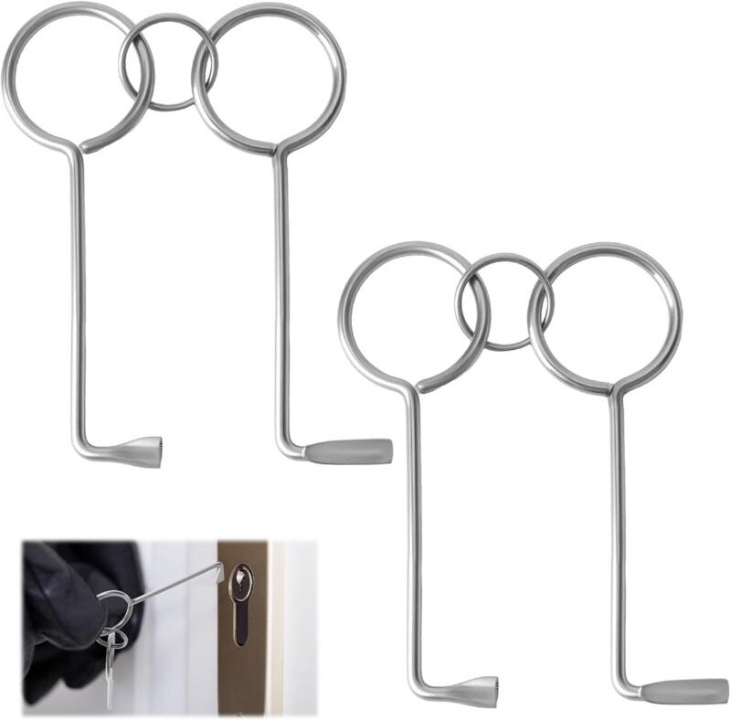 4-teiliges Universal-Dietrich-Set, Dietrich-Werkzeuge aus Edelstahl, ideal für Türen, Schlüsseldienste, Not- und Pannend...