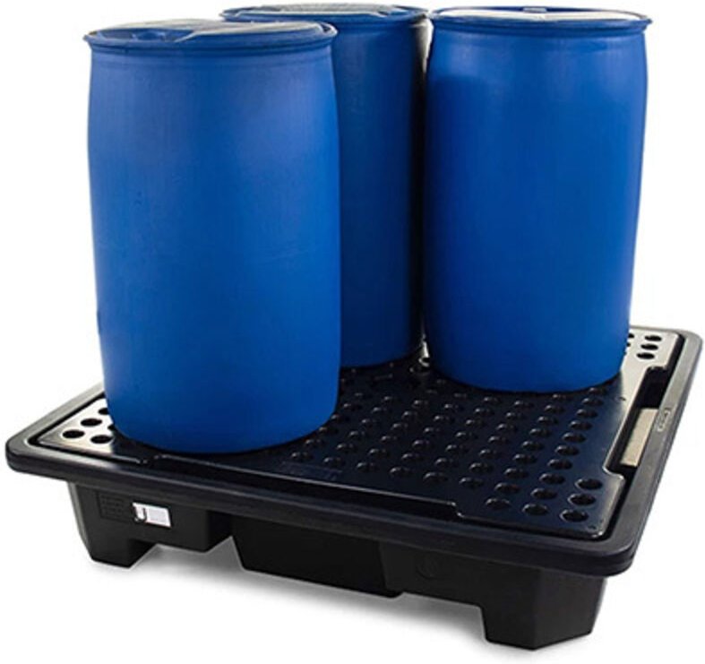 Stapelbare Auffangwanne 4 Fässer - Gelb - SJ-110-006