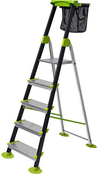 Gartenstehleiter 5 Stufen - Maximale Arbeitshöhe 3.06m - 219205