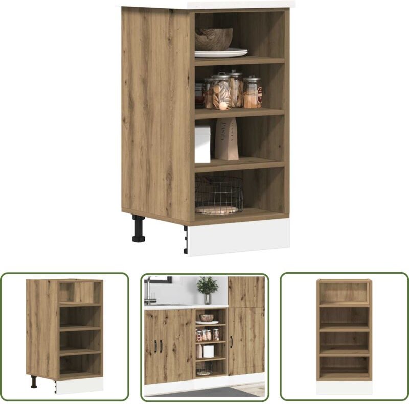 The Living Store - vidaXL Unterschrank Artisan-Eiche 40x44,5x81,5 cm Holzwerkstoff