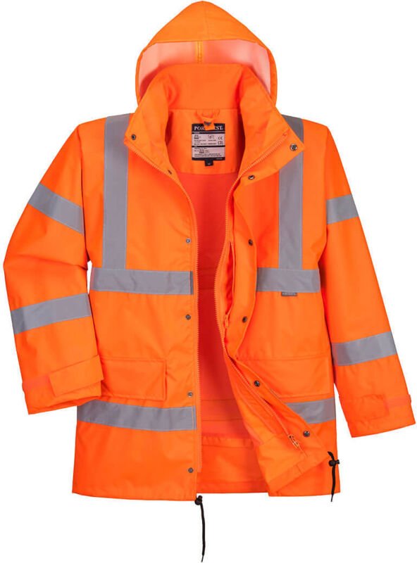 Hochsichtbarer atmungsaktiver interaktiver Parka Orange M