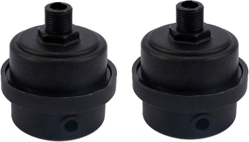 2 Stück Luftkompressor-Schalldämpferfilter aus Kunststoff mit 1/4 Zoll pt 12 mm Filterelement