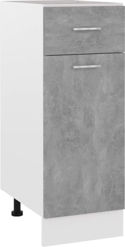 Prolenta Premium Schubunterschrank Betongrau 30x46x81,5 cm