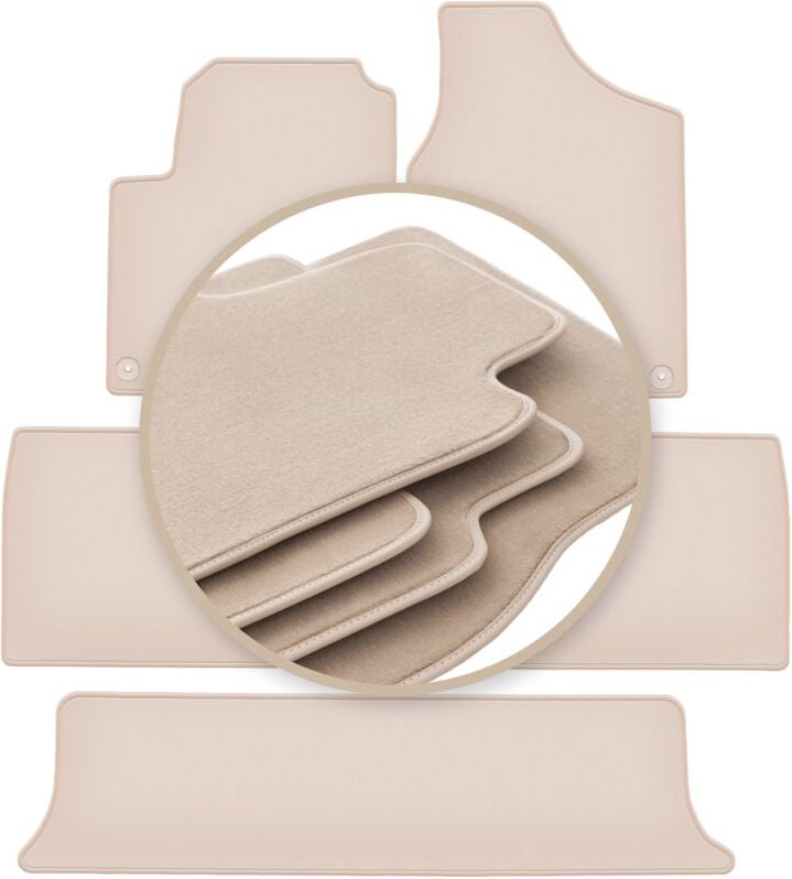 Beige PREMIUM-Matten für: Ford Galaxy MK1 Minivan 1995-2006