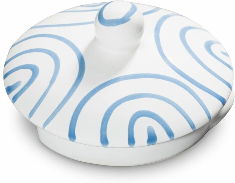 Gmundner Keramik - Blaugeflammt, Oberteil Teekanne