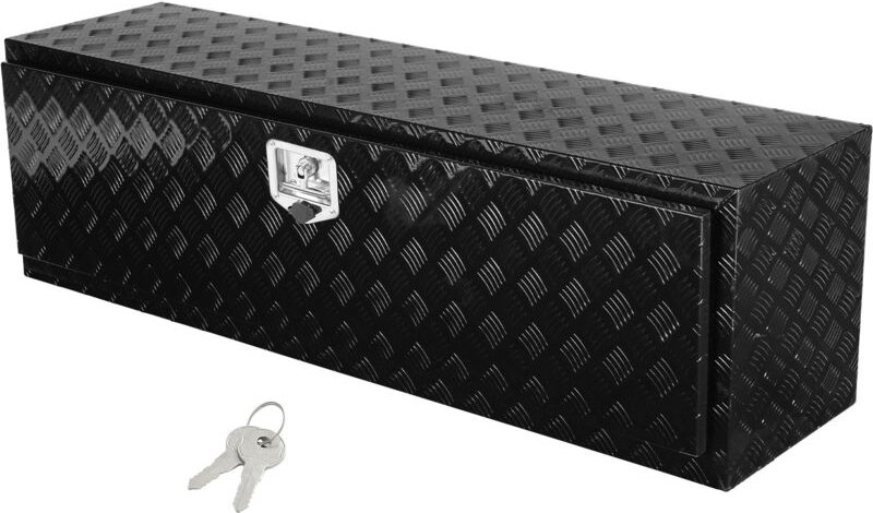 Truckbox Werkzeugbox, Unterboden-Anhängerbox, Werkzeugkasten 1524 x 432 x 457 mm Pickup-Aufbewahrungsbox, Aluminiumlegie...
