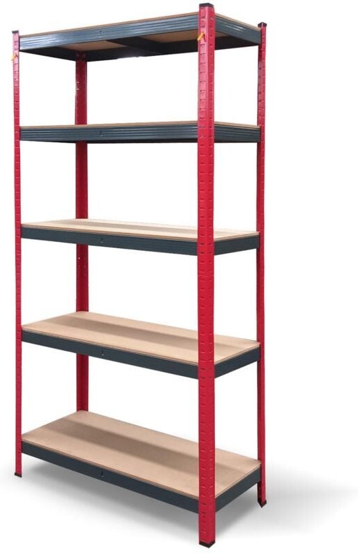 CATTERHOUSE Rack Cargo Advance 90 Metallregal - 90x40x180 cm aus verzinktem Stahl und MDF mit höhenverstellbaren Fachböd...